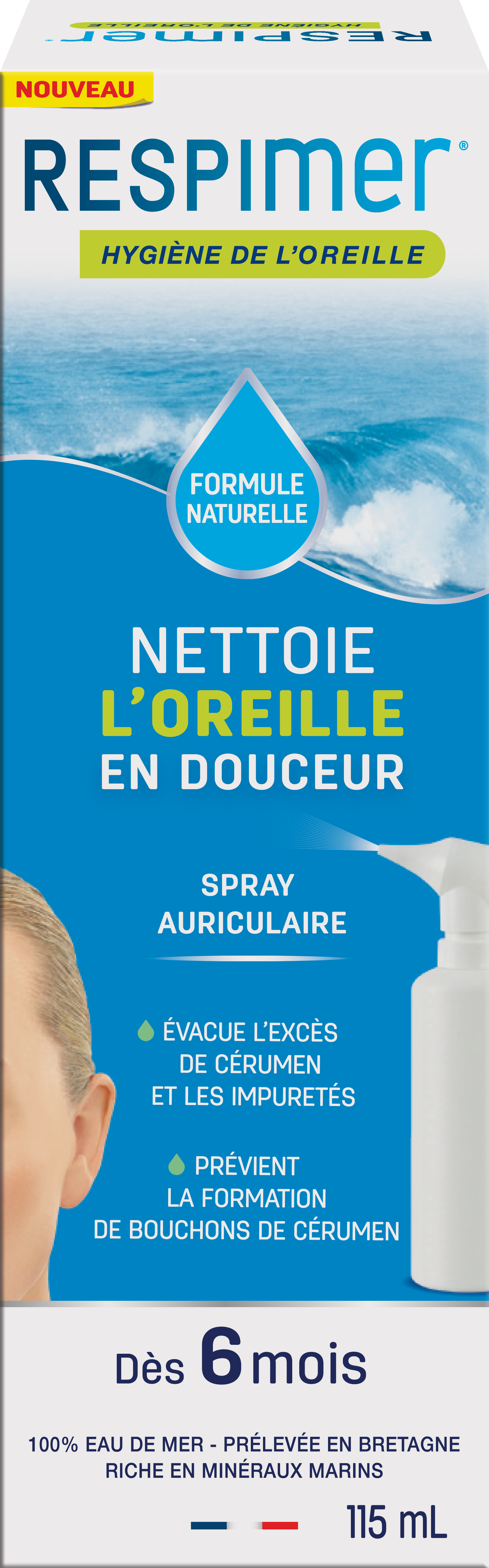 RESPIMER - Spray Auriculaire Hygiène de l'Oreille - 115 ml